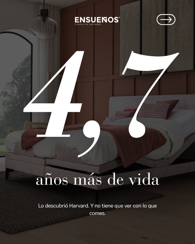 4,7 años más de vida gracias a tu cama motorizada